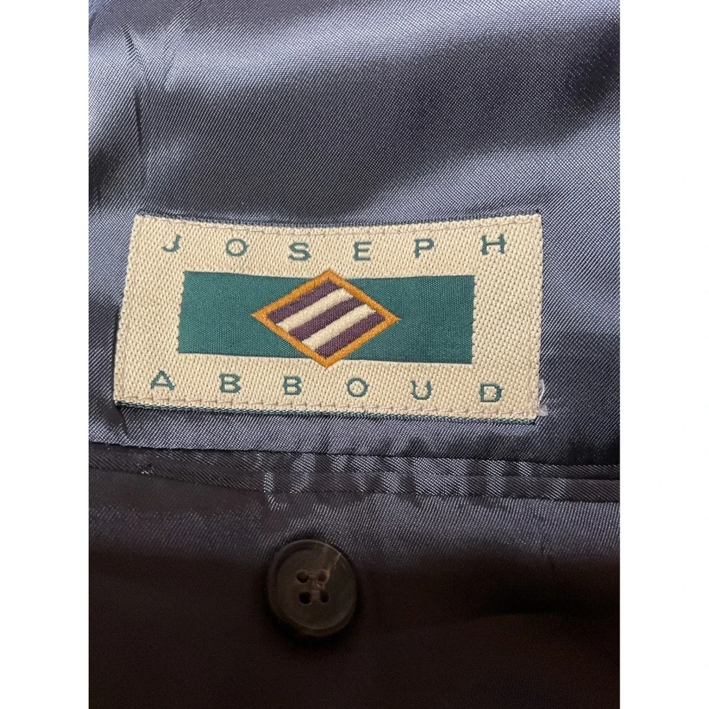 Joseph Abboud Mens 43 Long Blazer 100% Wool Pinstripe Gray 3-Button Sport‎ Coat